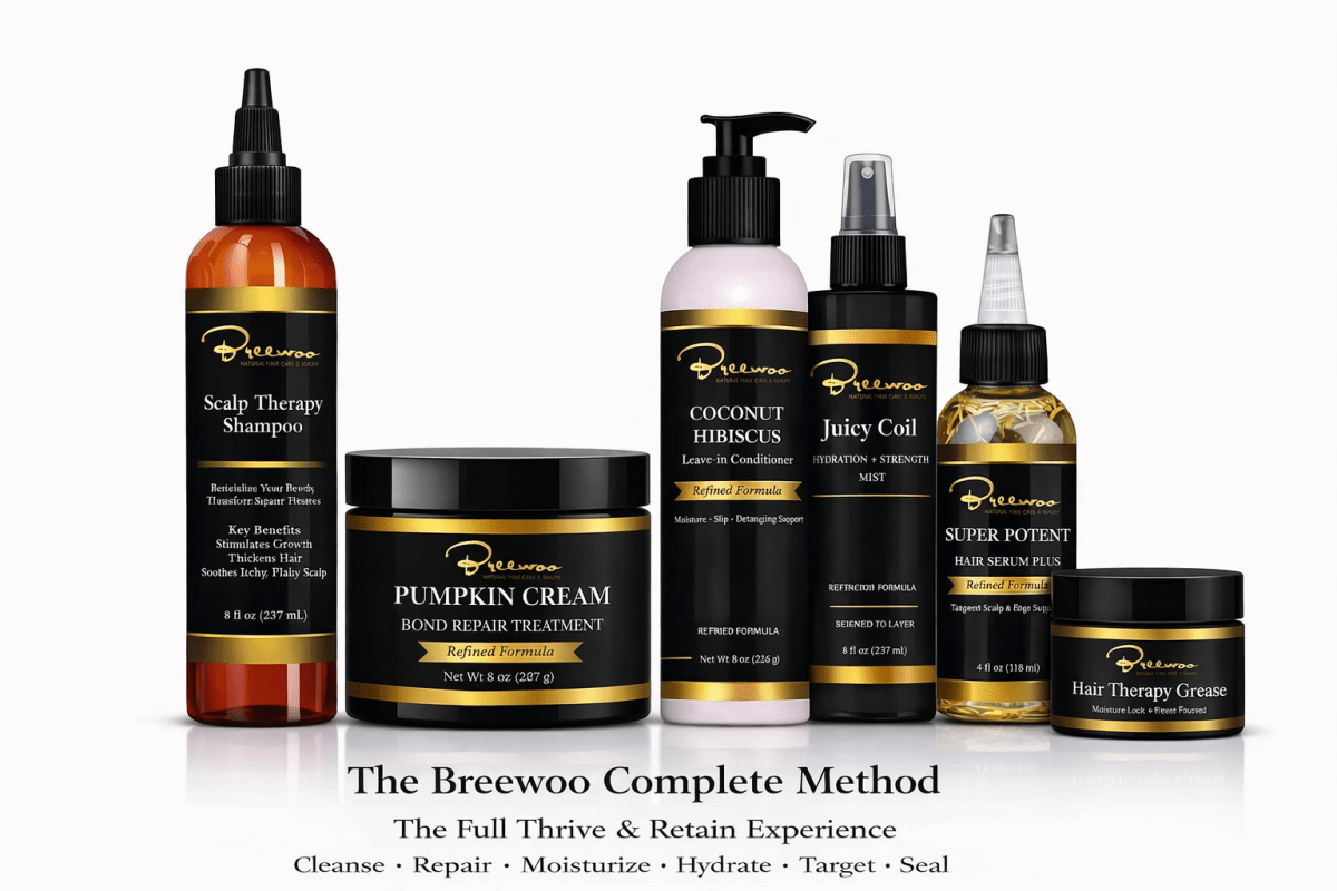 Breewoo Complete Hair System | Thrive & Retain Method for Healthy Hair - Breewoo